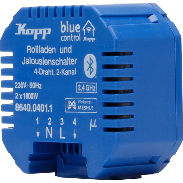 Blue-control Schaltaktor für Rollladen-, Jalousien- Markisensteuerung, 2-Kanal, 4-Draht, mit Bluetooth Mesh-Technologie image 1