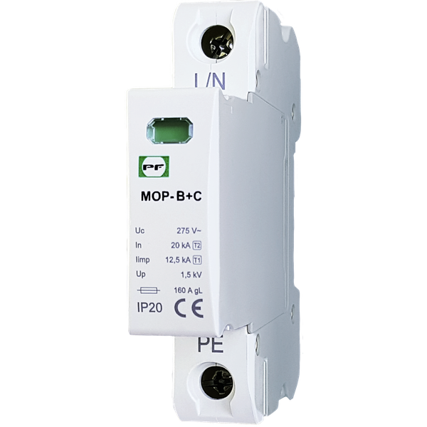 MOP1-BC275/20. Surge protection devices B+C/T1+T2/I+II, 1P, In=20kA, Uc=275V image 1