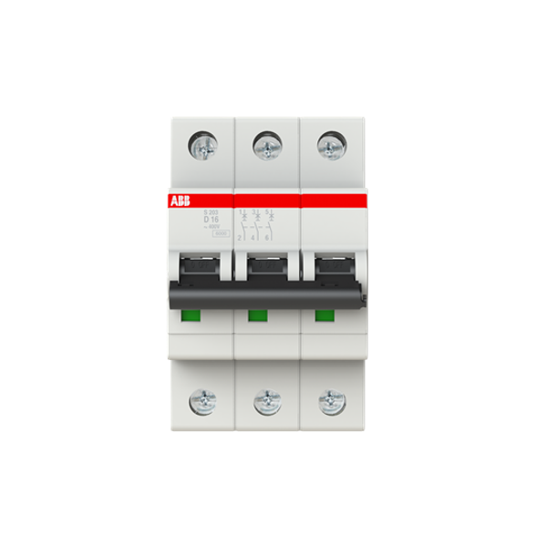 S203-D16 Miniature Circuit Breaker - 3P - D - 16 A image 4