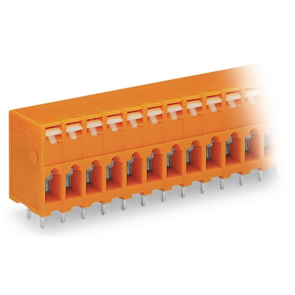 PCB terminal block push-button 2.5 mm² orange image 1