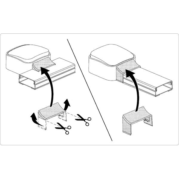 Adaptor for Forix wiring device for 15x10 mm mini-trunking image 2