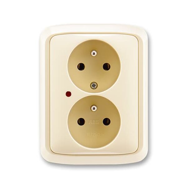 5592A-A2349C Double socket outlet with earthing pins, shuttered, with surge protection ; 5592A-A2349C image 2