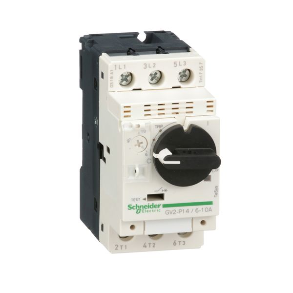 Motor circuit breaker, TeSys Deca, 3P, 6-10 A, thermal magnetic, screw clamp terminals image 1