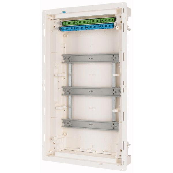 Compact distribution board-flush mounting, 3-rows, super-slim sheet steel door image 3
