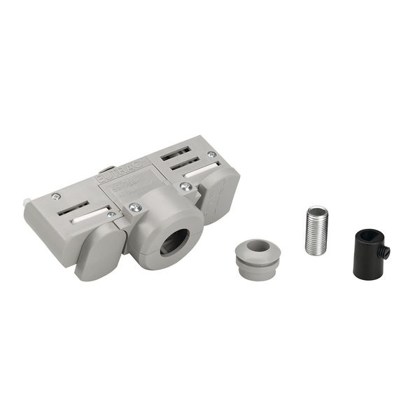 EUTRAC 3-phase track adapter incl. mounting accessory, grey image 1