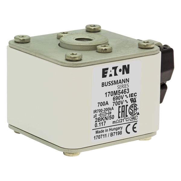 Fuse-link, high speed, 700 A, AC 690 V, size 2, aR, IEC, UL, single indicator image 18