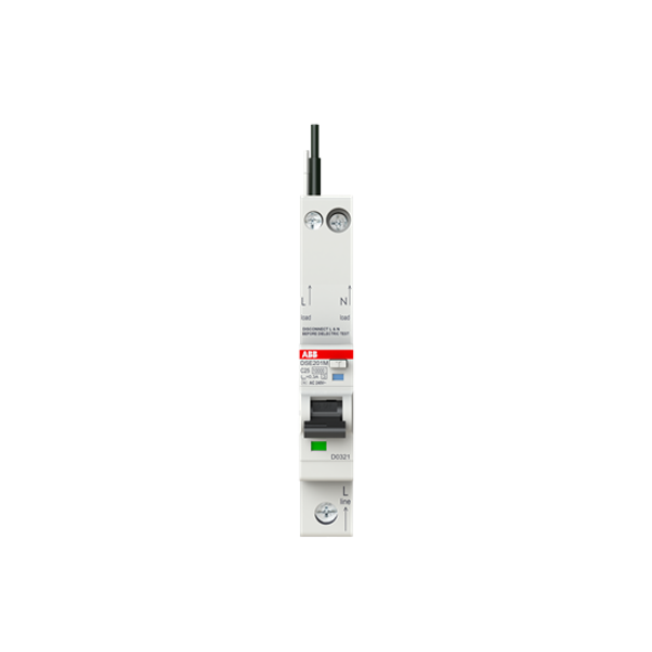 DSE201 M C25 AC300 - N Black Residual Current Circuit Breaker with Overcurrent Protection image 3
