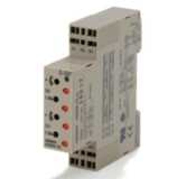 Timer, DIN rail mounting, 17.5 mm, 24-230 VAC/24-48 VDC, twin on & off image 1