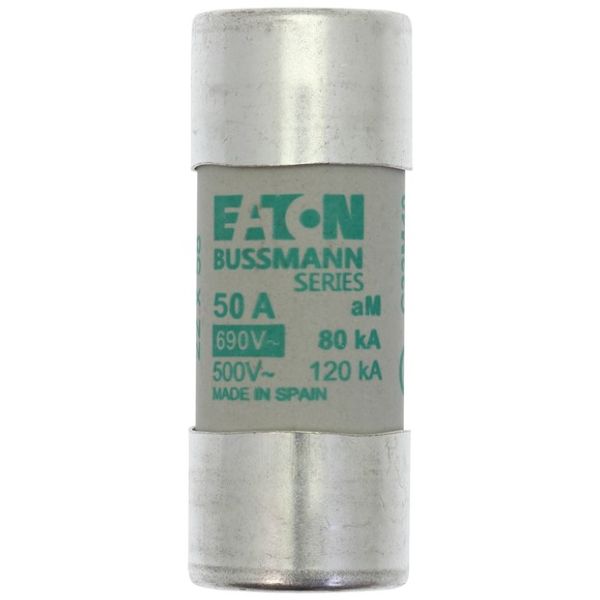 Fuse-link, LV, 50 A, AC 690 V, 22 x 58 mm, aM, IEC image 2