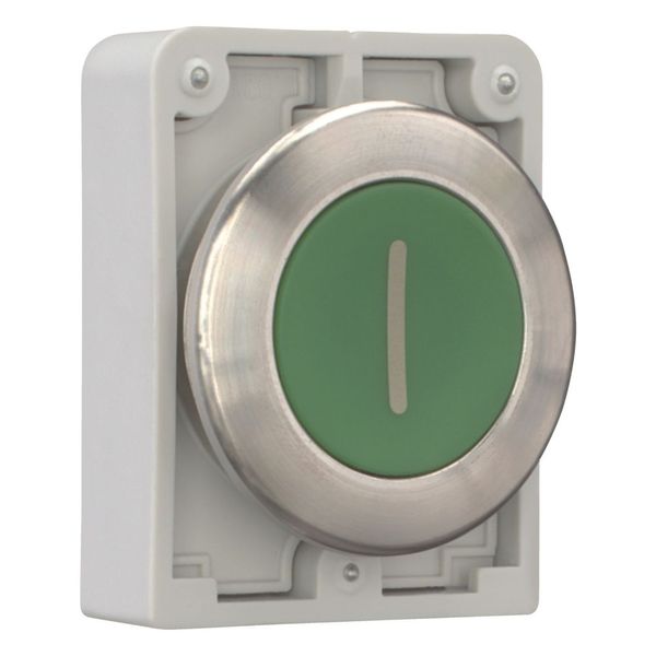 Pushbutton, RMQ-Titan, flat, maintained, green, inscribed, Front ring stainless steel image 6