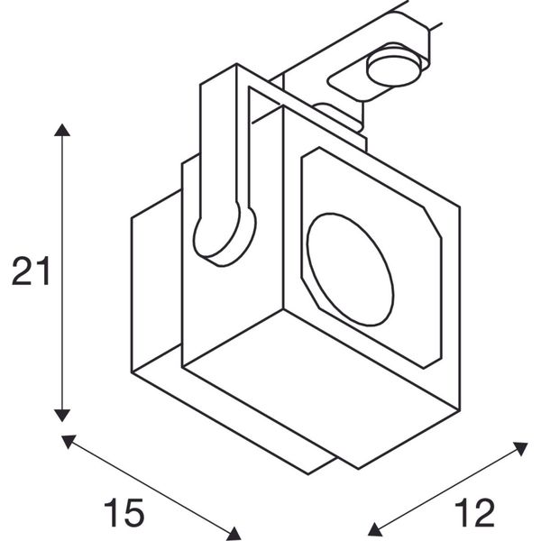 EURO CUBE Spot, 4000K, CRI90, 60ø, incl. 3P.-Adapter, white image 2