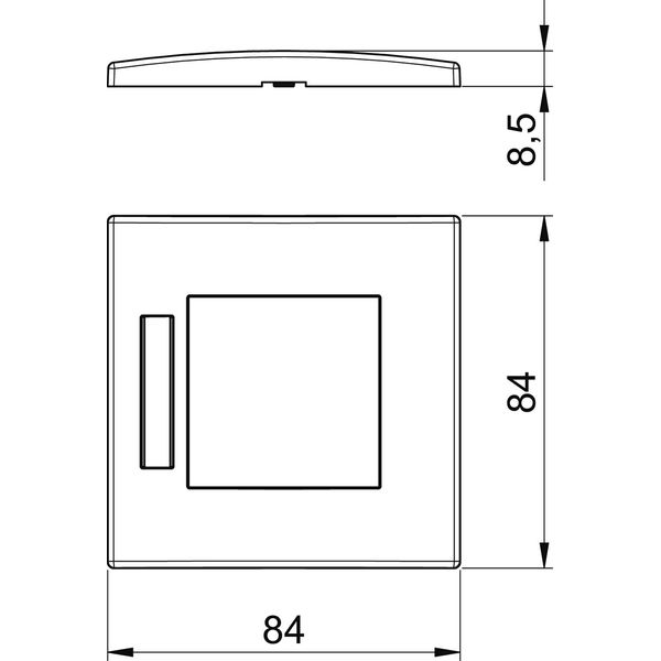 AR45-BF1 RW Cover frame for single Modul 45 84x84mm image 2