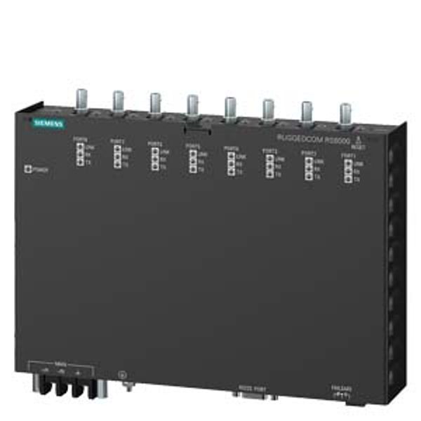 6GK6080-0TS11-0MA0-Z A02 RUGGEDCOM RS8000TNC hardened, fully managed, Ethernet switches; 6 x 10/100BaseTX + 2 x 100BaseFX; 56-bit encryption image 1