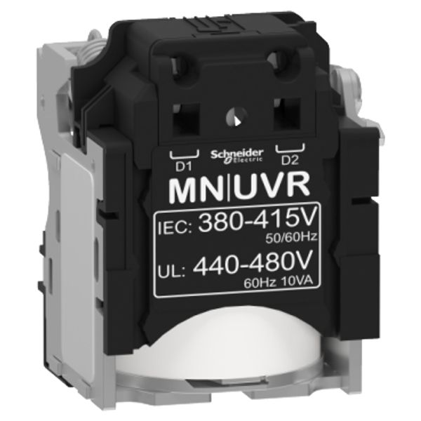 MN undervoltage release, ComPacT NSX, 380/415 VAC 50/60 Hz, 440/480 VAC 60 Hz, screwless spring terminal connections image 4