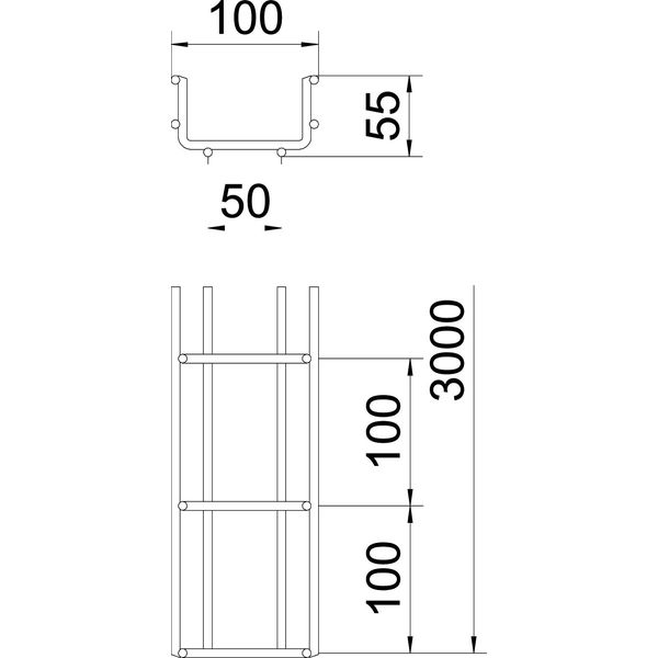 SGR 55 100 FT Mesh cable tray SGR  55x100x3000 image 2