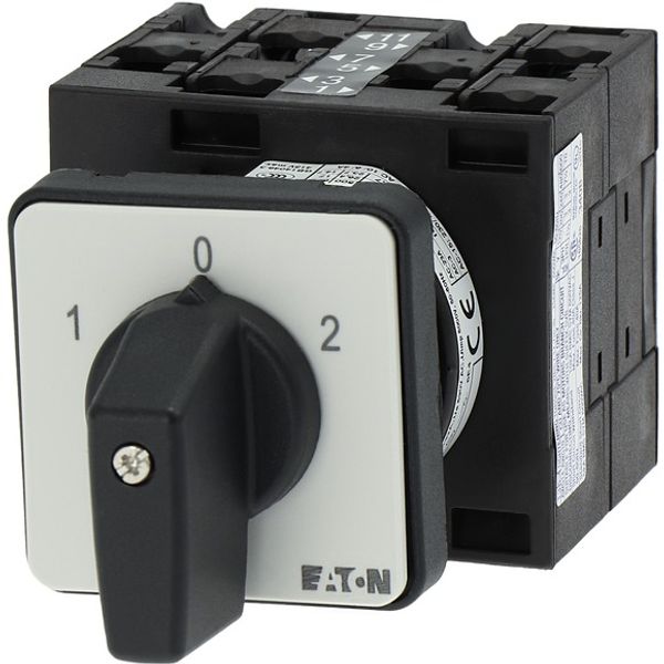 Reversing switches, T3, 32 A, flush mounting, 3 contact unit(s), Contacts: 5, 60 °, maintained, With 0 (Off) position, 1-0-2, Design number 8401 image 5