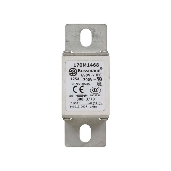 Fuse-link, high speed, 125 A, AC 690 V, size 000, 24 x 36 x 96 mm, aR, IEC image 12