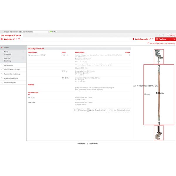 Single-pole earthing and short-circuit. cable 25mm² with crimped cable image 1