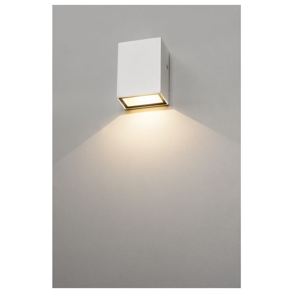 QUAD 1 wall lamp, 1x3W, 3000K, IP44, square, white image 4