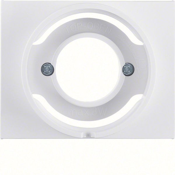 Centre plate for pilot lamp E14, K.1, p. white glossy image 1