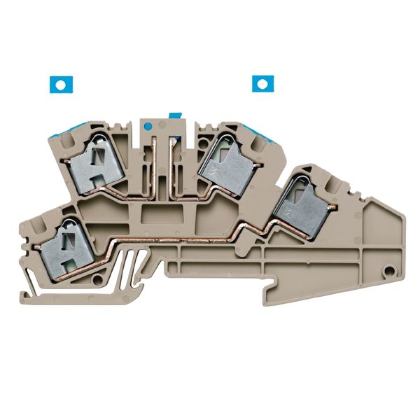 Multi level installation terminal block, PUSH IN, 4 mm², 400 V, 20 A,  image 1