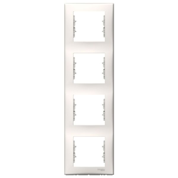 Sedna - vertical 4-gang frame - cream image 1