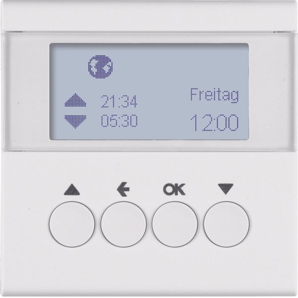 Blind time switch, display, S.1/B.3/B.7, p. white, matt, plastic image 1