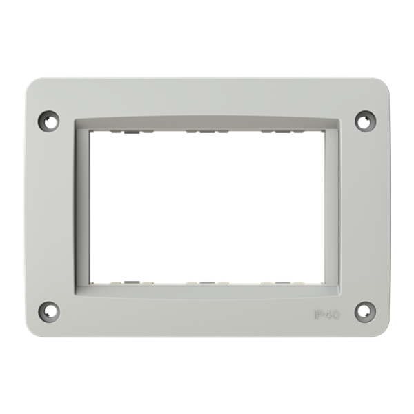 IP40 enclosure, 3 places, 3 modules width with Clamp Grey - Chiara image 1