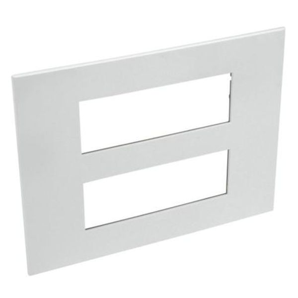 French and German standard plate square version 2x6 modules - soft alu image 1