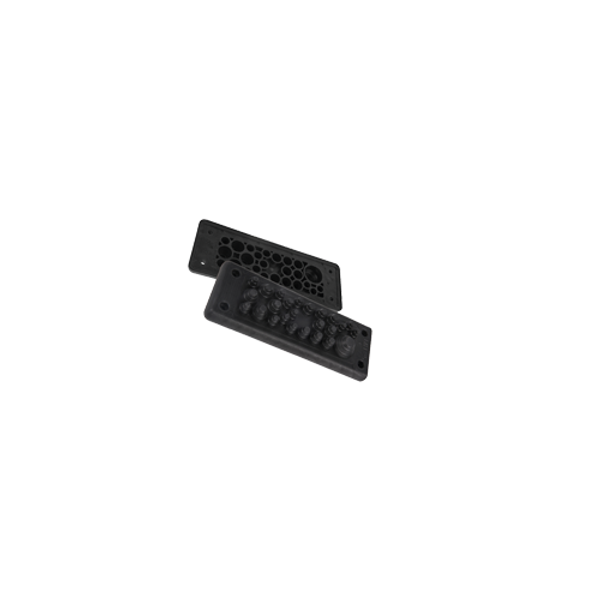 MH27 IP55 RAL 9005 black cable entry plate image 1