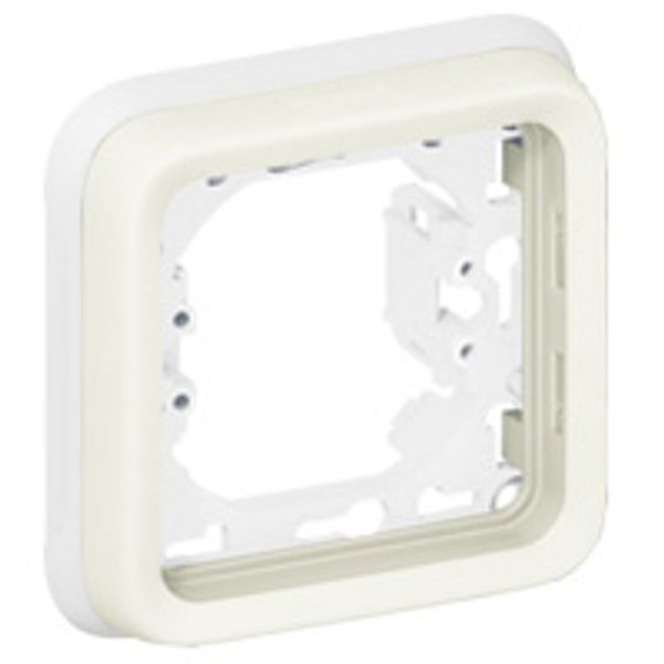 Flush mounting support frame Plexo IP 55 - 1 gang - white image 1