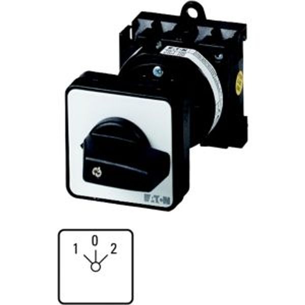 Spring-return switch, T0, 20 A, rear mounting, 2 contact unit(s), Contacts: 4, 45 °, momentary/maintained, With 0 (Off) position, with spring-return f image 2