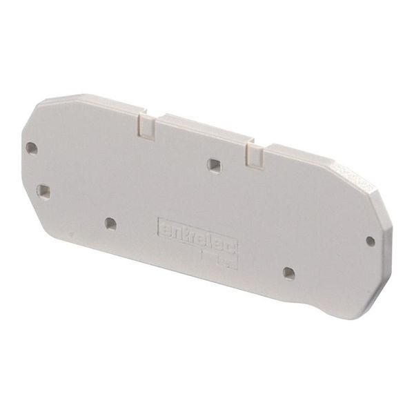 END SECTIONS, GREY, 2.5MM SPACING, POLYAMIDE, DIN RAIL MOUNT, FED5,T3,P,L image 1