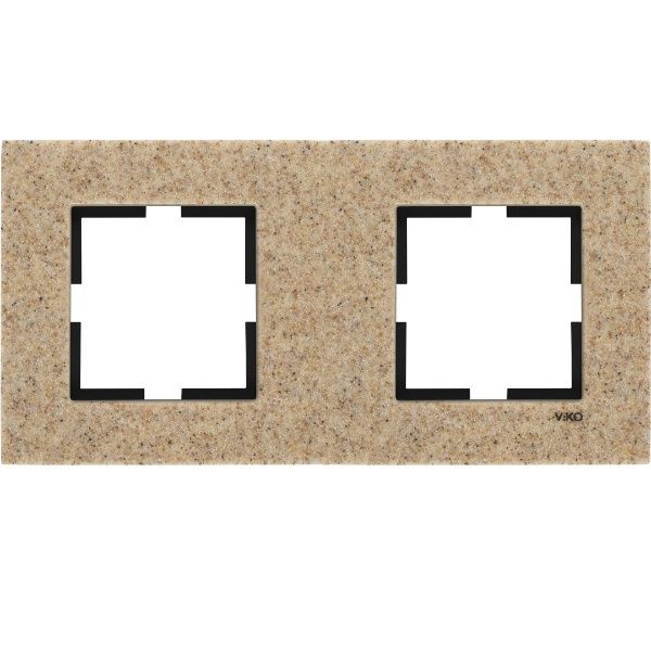 Novella Accessory Corian - Sandstone Two Gang Frame image 1