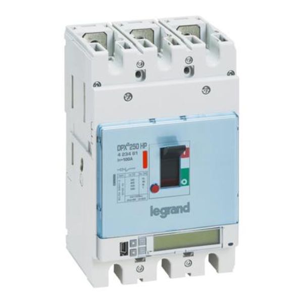 423461 Circuit breaker DPX3 250HP 3 poles,rated current of 100A and S10 electronic protection unit image 1