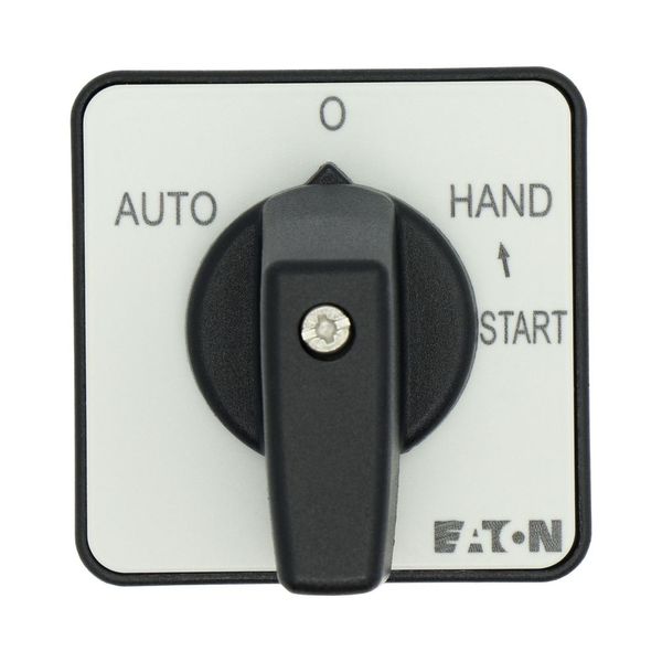 Changeover switches, T0, 20 A, flush mounting, 2 contact unit(s), Contacts: 4, With spring-return from START, 45 °, momentary/maintained, AUTO-0-HAND image 29
