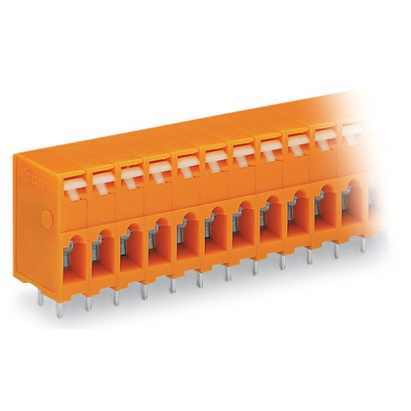 PCB terminal block push-button 2.5 mm² orange image 1