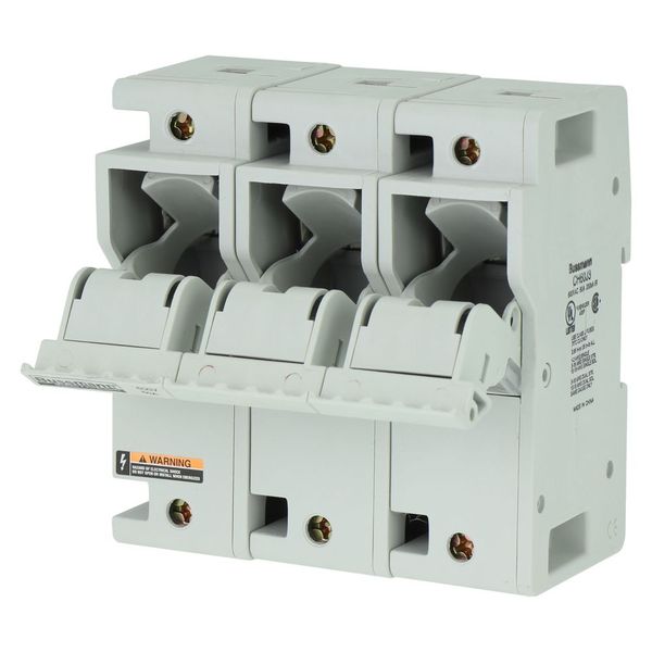 Fuse-holder, low voltage, 60 A, AC 600 V, DC 600 V, UL Class J, 120 x 83 x 125 mm, 3P, UL, CSA image 7