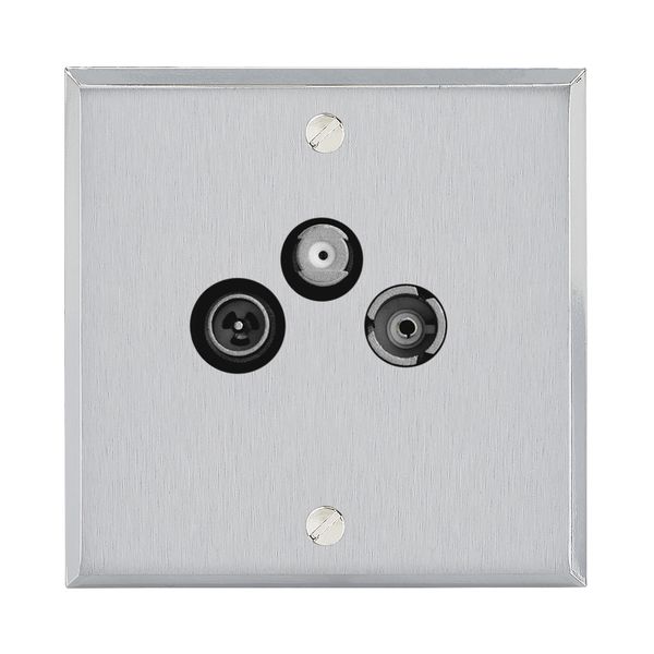 Art d'Arnould universe Memory socket TV-FM-SAT - brushed steel image 1