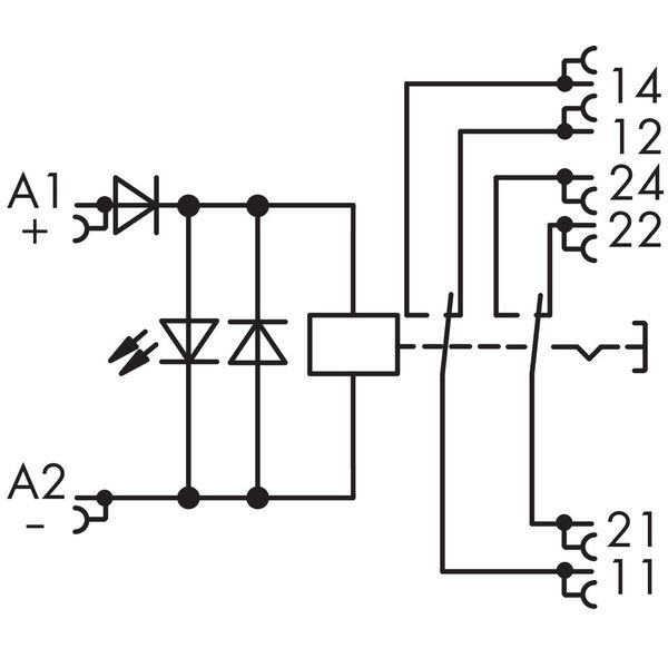 Relay module Nominal input voltage: 24 VDC 2 changeover contacts image 5
