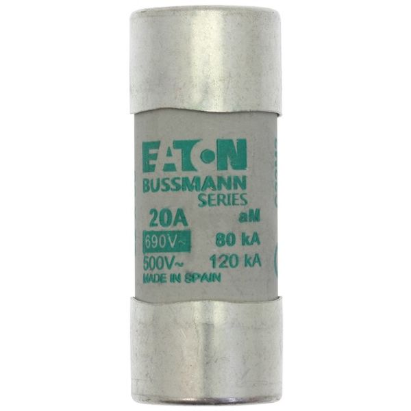 Fuse-link, LV, 20 A, AC 690 V, 22 x 58 mm, aM, IEC image 2