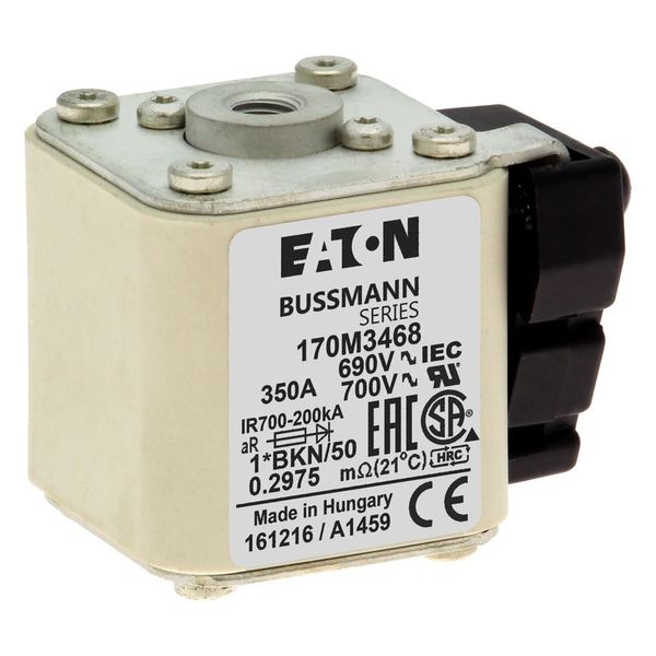 Fuse-link, high speed, 350 A, AC 690 V, compact size 1, aR, IEC, UL, single indicator image 17