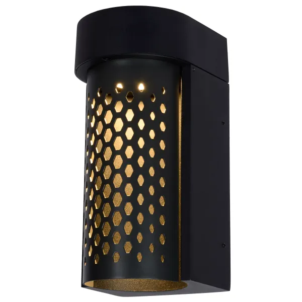 Lucide KIRAN - Wall light Outdoor - LED - 1x10W 2700K - IP65 - Black image 1