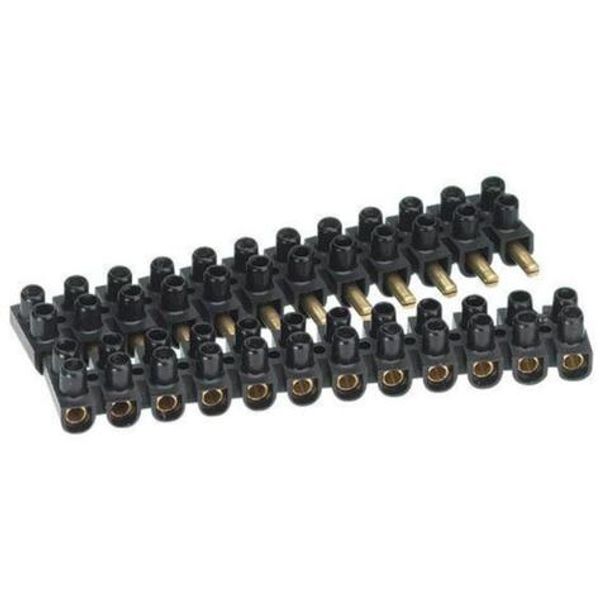 Suprem pin connector strip with rated capacity 10mm² - black image 1