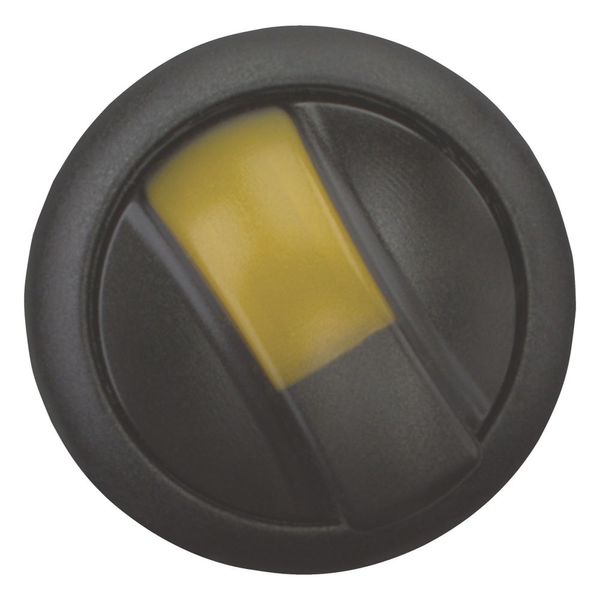 Illuminated selector switch actuator, RMQ-Titan, With thumb-grip, maintained, 2 positions (V position), yellow, Bezel: black image 2