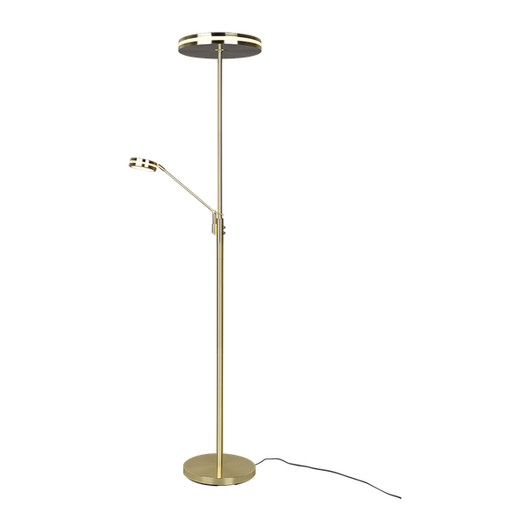 Franklin LED floor lamp uplighter matt brass image 1