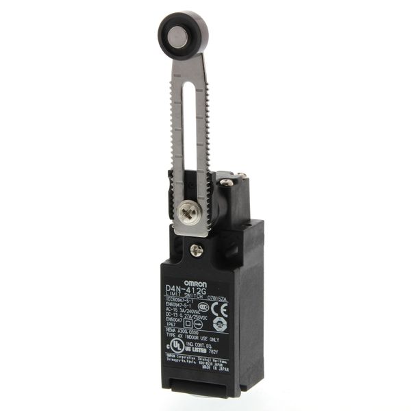 Limit switch, D4N, M20 (1-conduit), 1NC/1NO (snap-action), adjustable image 1