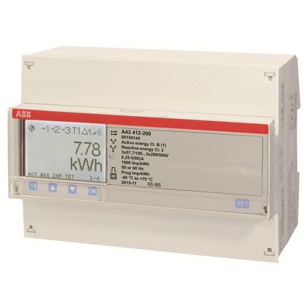A43 412-200, Energy meter'Gold', Modbus RS485, Three-phase, 80 A image 1