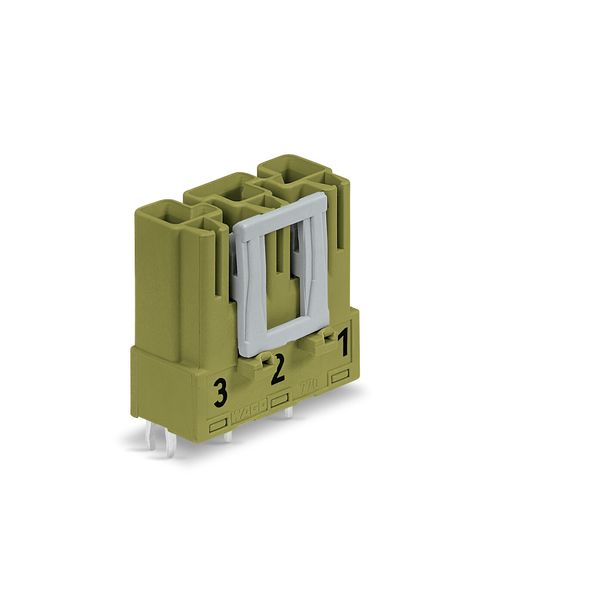 Plug for PCBs straight 3-pole light green image 1