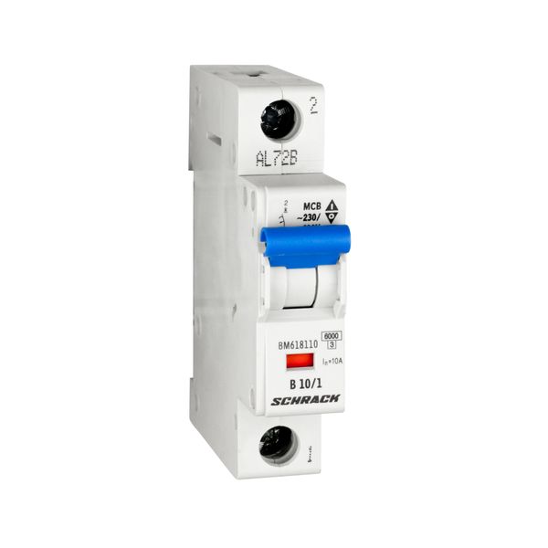 Miniature Circuit Breaker (MCB) B, 10A, 1-pole, 6kA image 1